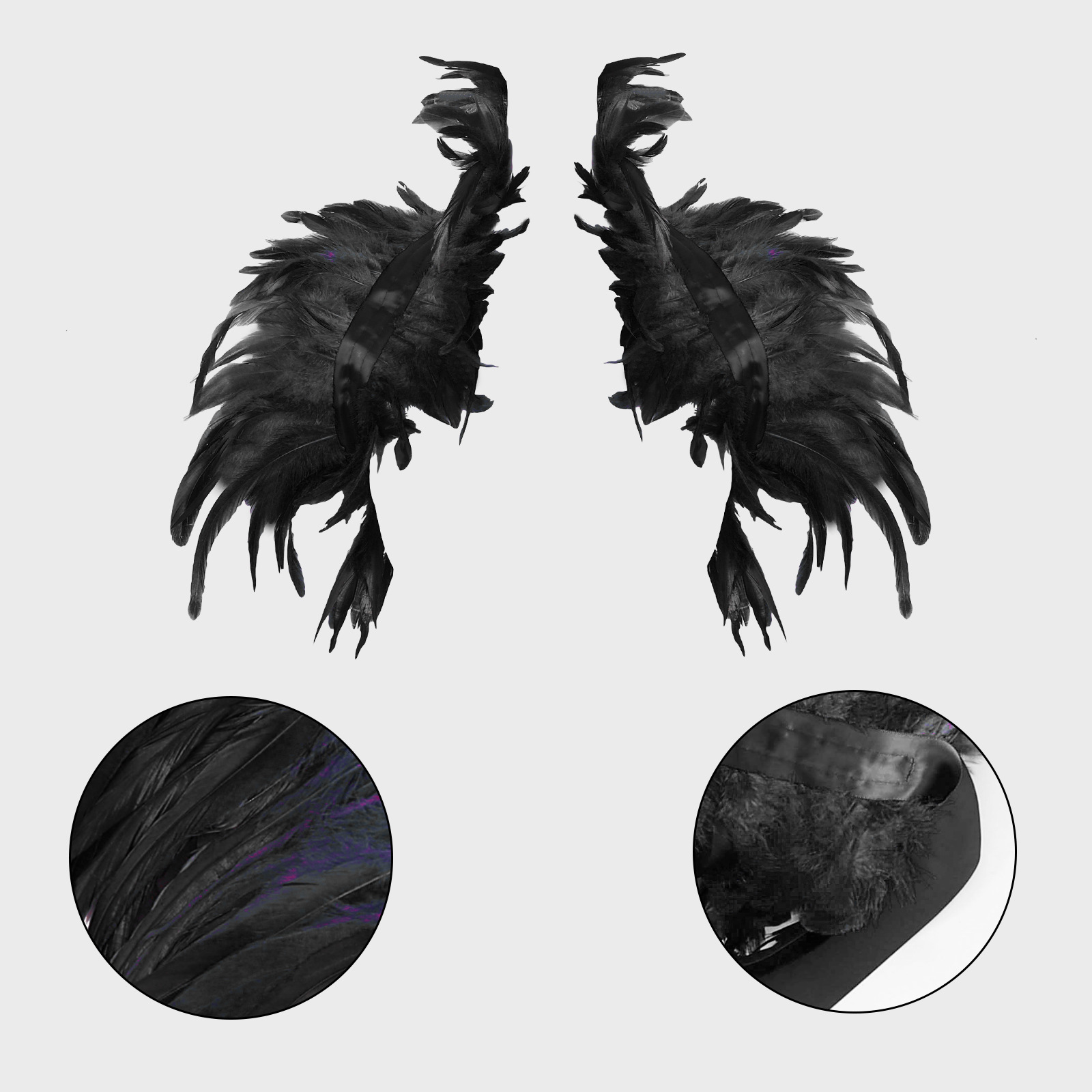 Women Accessories In Amazon - Amazon Grensoverschrijdende gotische veren sjaal Halloween