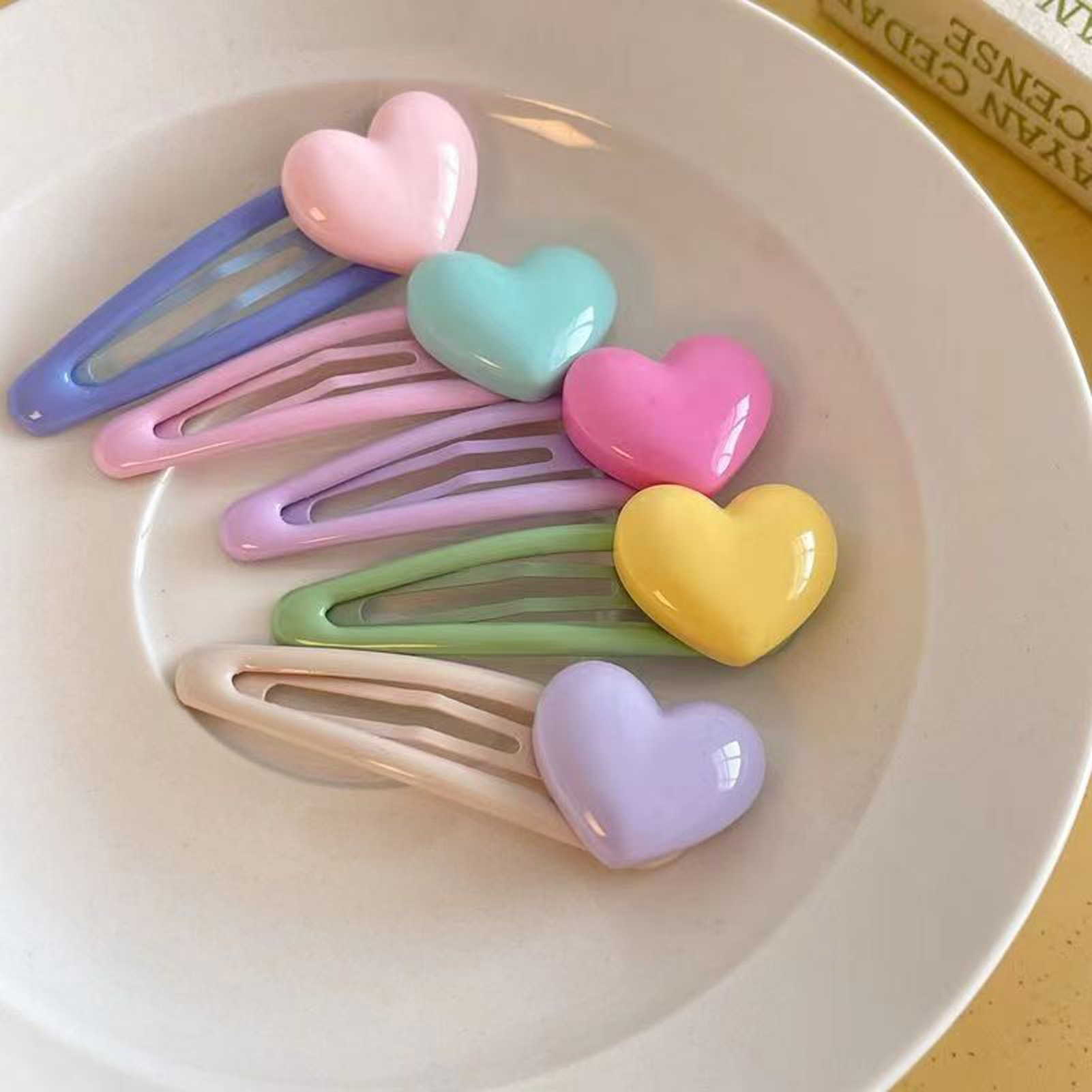 Women Accessories Wholesale China - 5 stks Cartoon Hart Haarspeldjes Antislip
