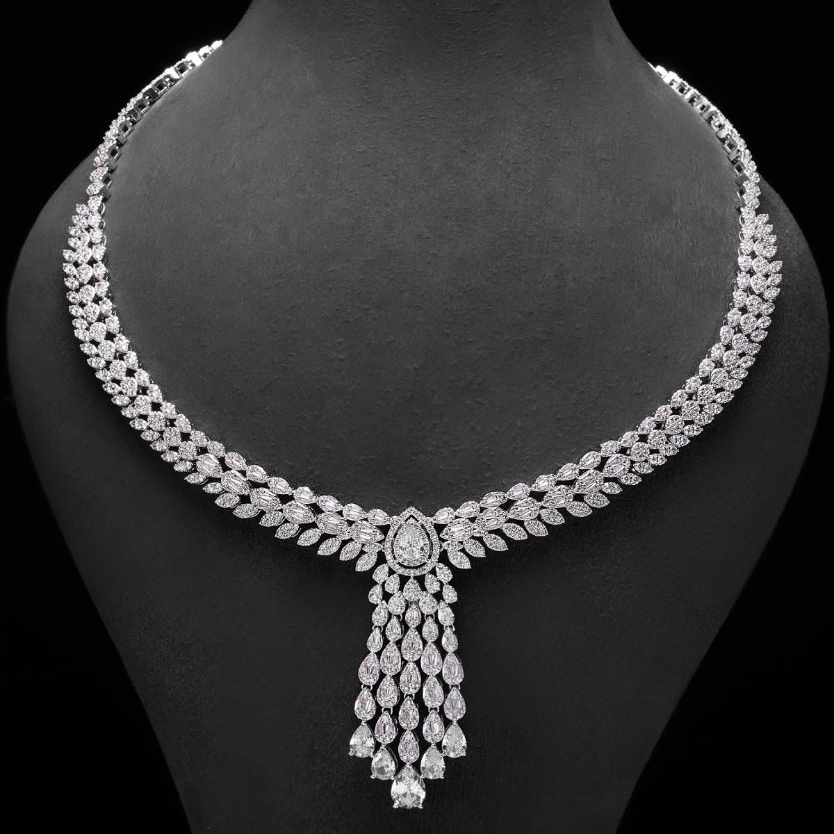 Women Accessories Uae - Sparkling waterdruppel bruidsjuwelenset dames kubieke zirkonia