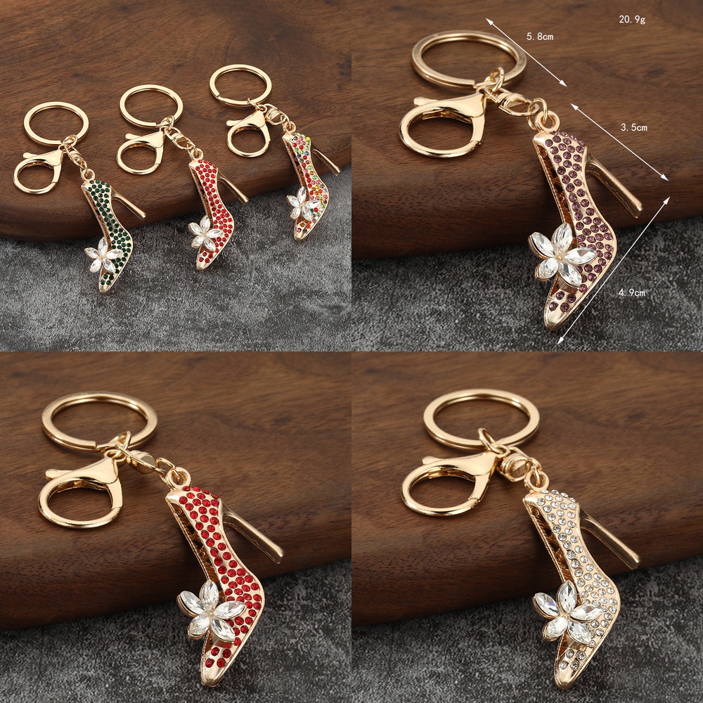 Women Accessories In Amazon - Mode Rhinestone Kristal Hoge Hak Sleutelhanger