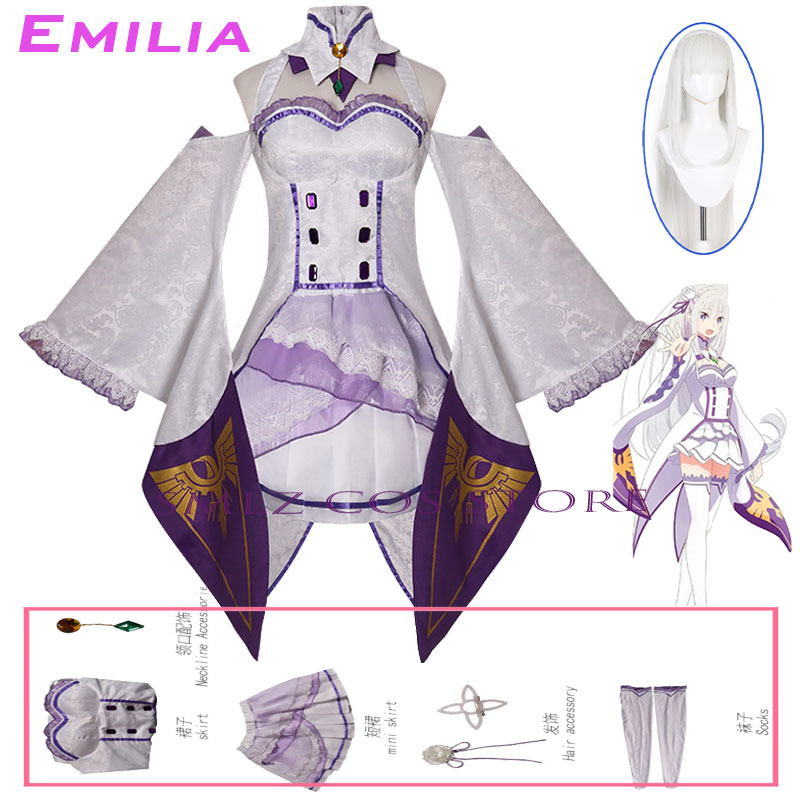 Emilia Cosplay Anime Re Zero K - Women Accessories Set recensie en prijs