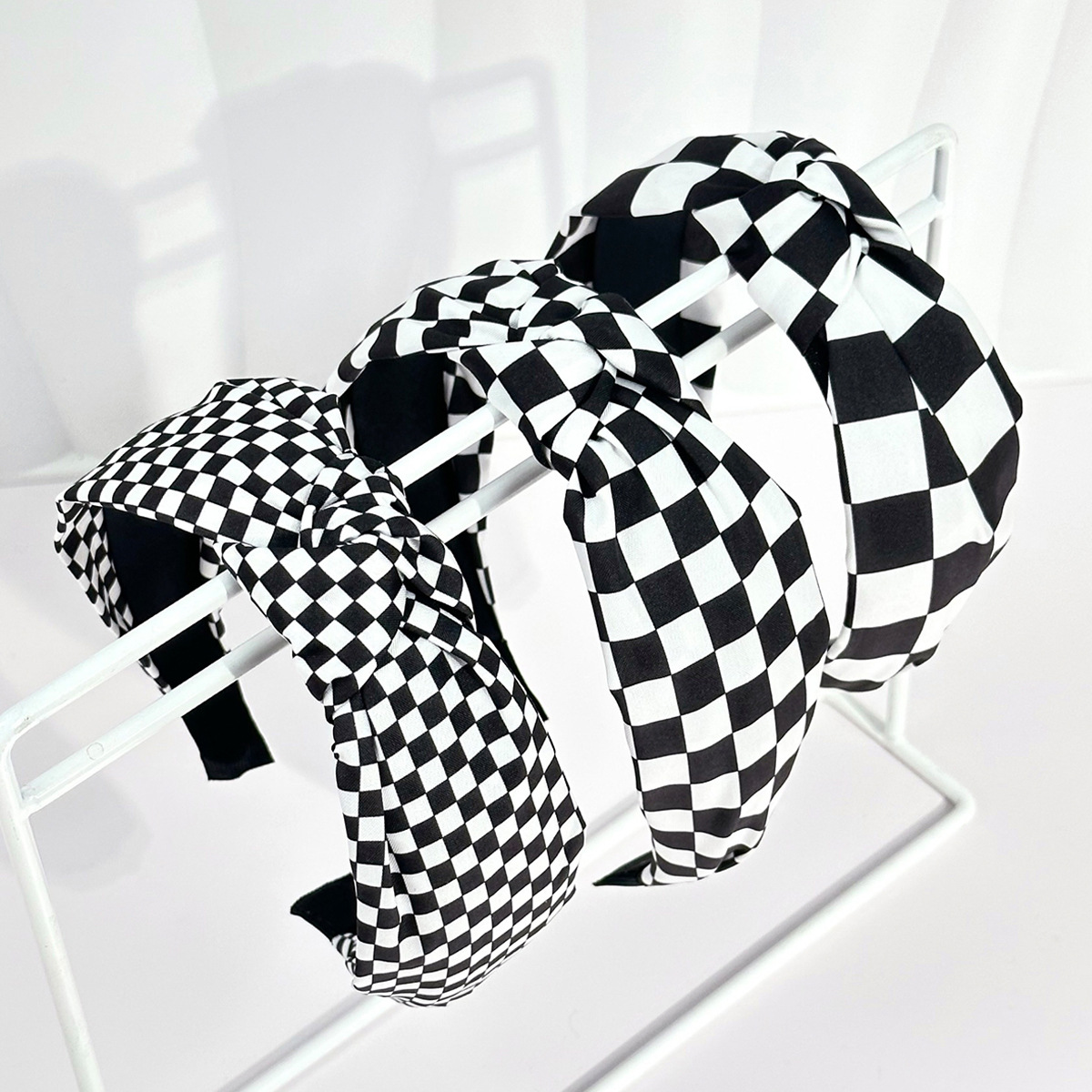 Zwart-wit geruite hoofdbanden, - Women Accessories Wholesale China recensie en prijs